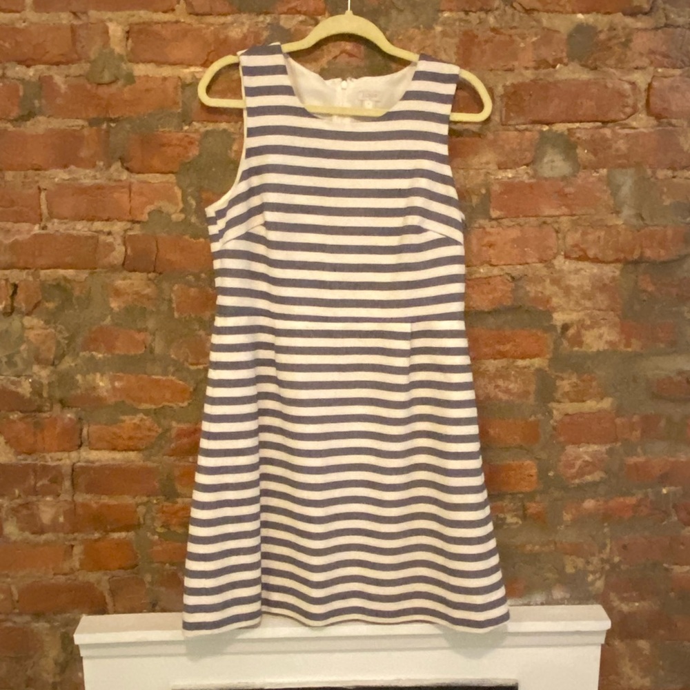 J. Crew striped A-Line dress, size 12